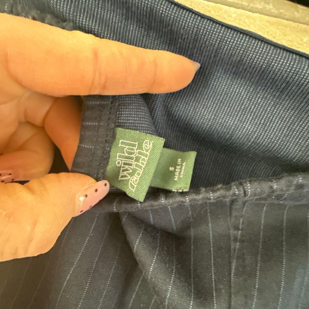 Wild Fable Navy Pinstripe Strapless Mini Dress Size S - Picture 7 of 7